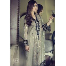 Z Maria b Mbroidered Collection-2015 Embroidered Chiffon Suit  